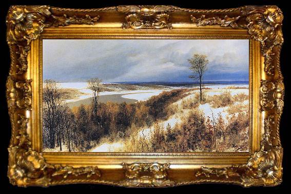 framed  Vasiliy Polenov Early Snow, ta009-2